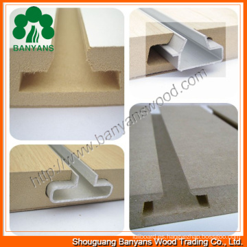 7 ranuras / 15 ranuras de melamina ranurado tablero de MDF 18 mm